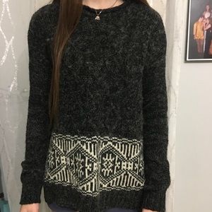 Gray and White Sweater